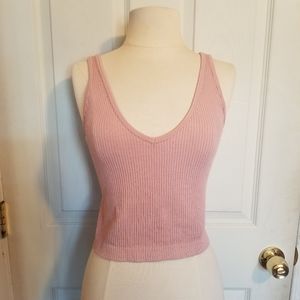 Free People Intimately Pink Layering Crop Top